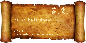 Pulcz Kolombusz névjegykártya